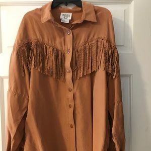 Silk Fringe blouse